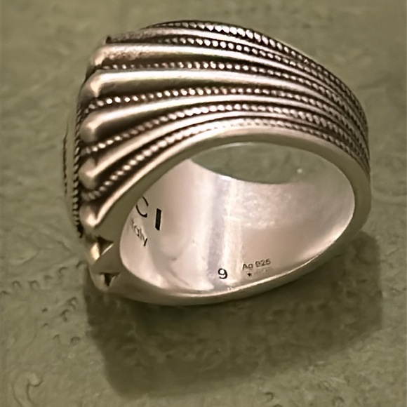 Gucci Interlocking G 20MM Silver 925 Ring - Picture 14 of 14